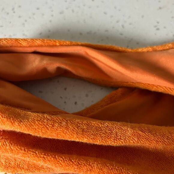 Neena  Swim Orange Terrycloth Bikini Bottoms size S NWT - Picture 7 of 8